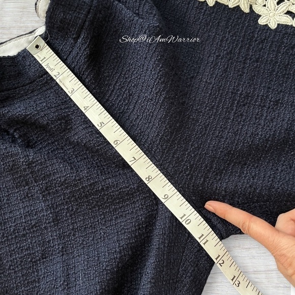 J.Crew Collection NWT rare guipure lace stripe navy tuxedo pants Shop@iamwarrior - Picture 11 of 14